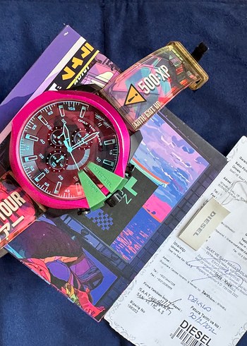 Diesel Neon Renkli Sehir Stili Kol Saati Limited Edition Dz4540