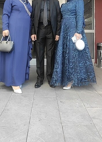 Lacivert tesettür abiye - Görsel 2