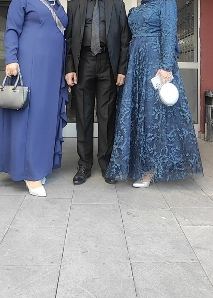 Lacivert tesettür abiye - Görsel 2