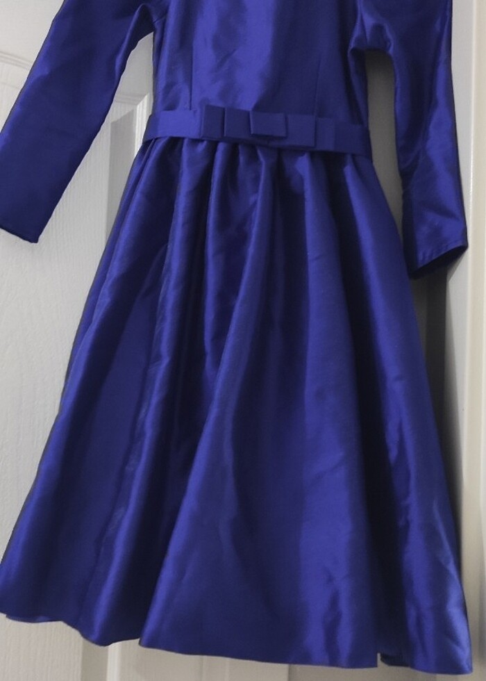 Saks mavisi çocuk abiye elbise 7-8yaş  - Görsel 3