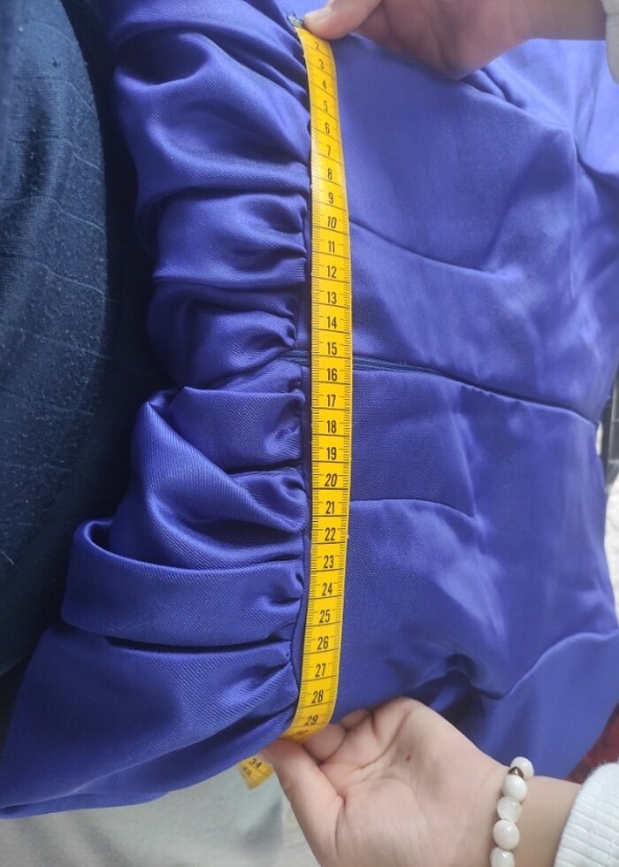 Saks mavisi çocuk abiye elbise 7-8yaş  - Görsel 5