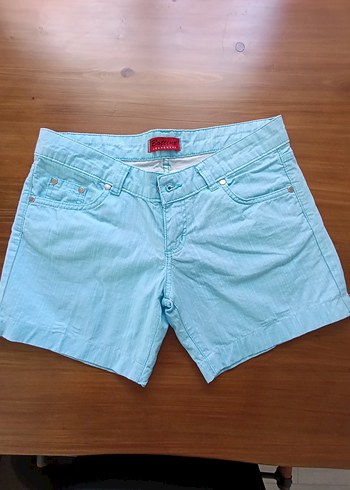 31 Beden Mavi Mini Hamile Denim Şort