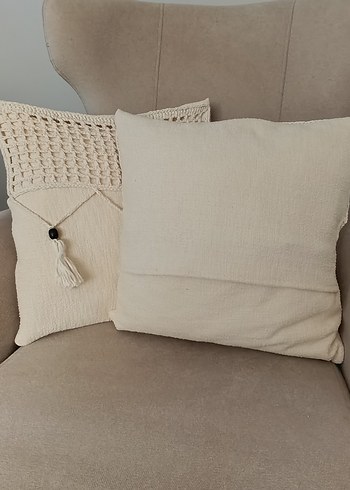 Bohem Tığ İşii Dekoratif Kırlent Kılıfı 2 li Takım - Görsel 3