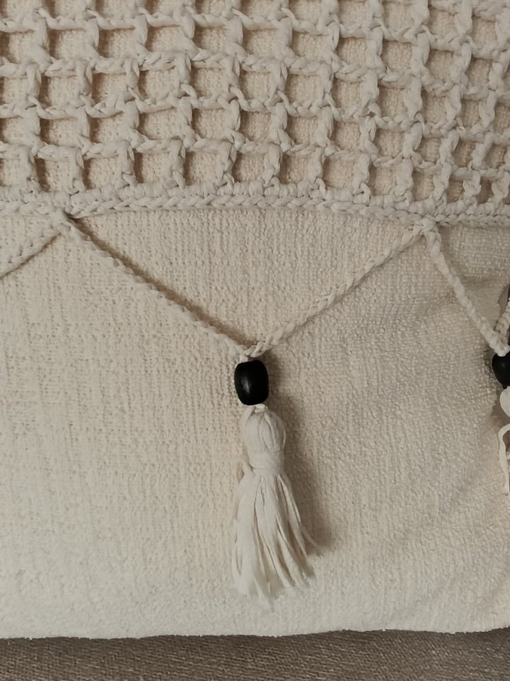 Bohem Tığ İşii Dekoratif Kırlent Kılıfı 2 li Takım - Görsel 4