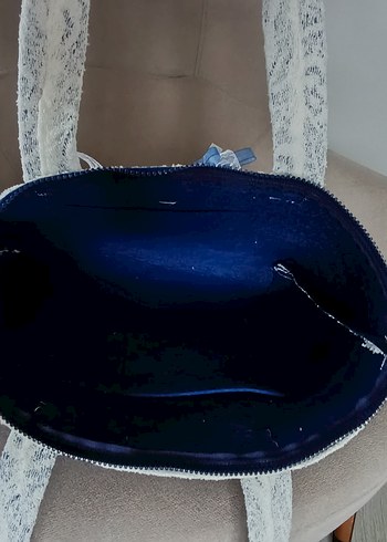 Dantel Güpür Detaylı Beyaz Kadın Çanta - Görsel 4