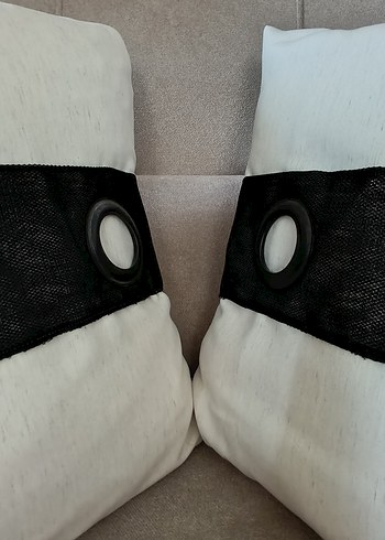 Krem Güpür Detaylı 2 li Takım Kırlent Kılıfı - Görsel 5