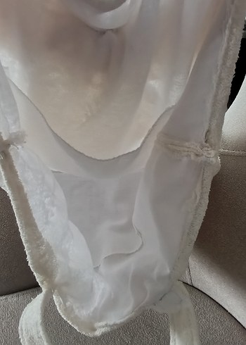 Beyaz Dantel Güpür Omuz Çantası - Görsel 5