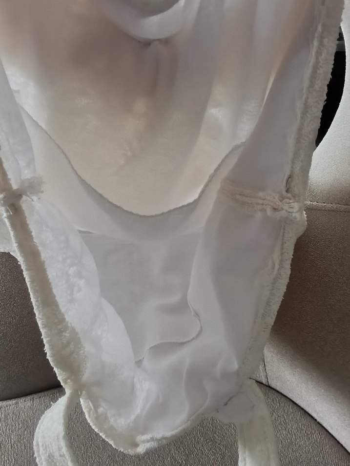 Beyaz Dantel Güpür Omuz Çantası - Görsel 5