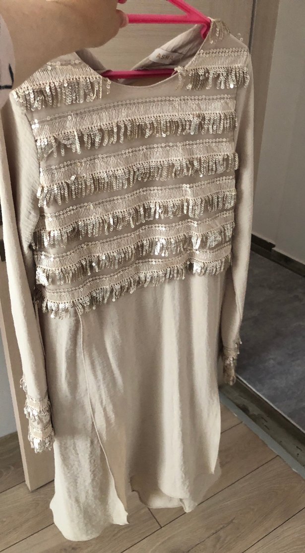 Uzun Kollu Bej Püllu Tunik takım - Görsel 3