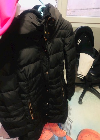 Kürklü Siyah Kadın Kışlık Mont - Görsel 7