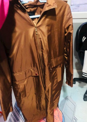 Kahverengi Uzun Kadın Ceket Kürklü - Görsel 4