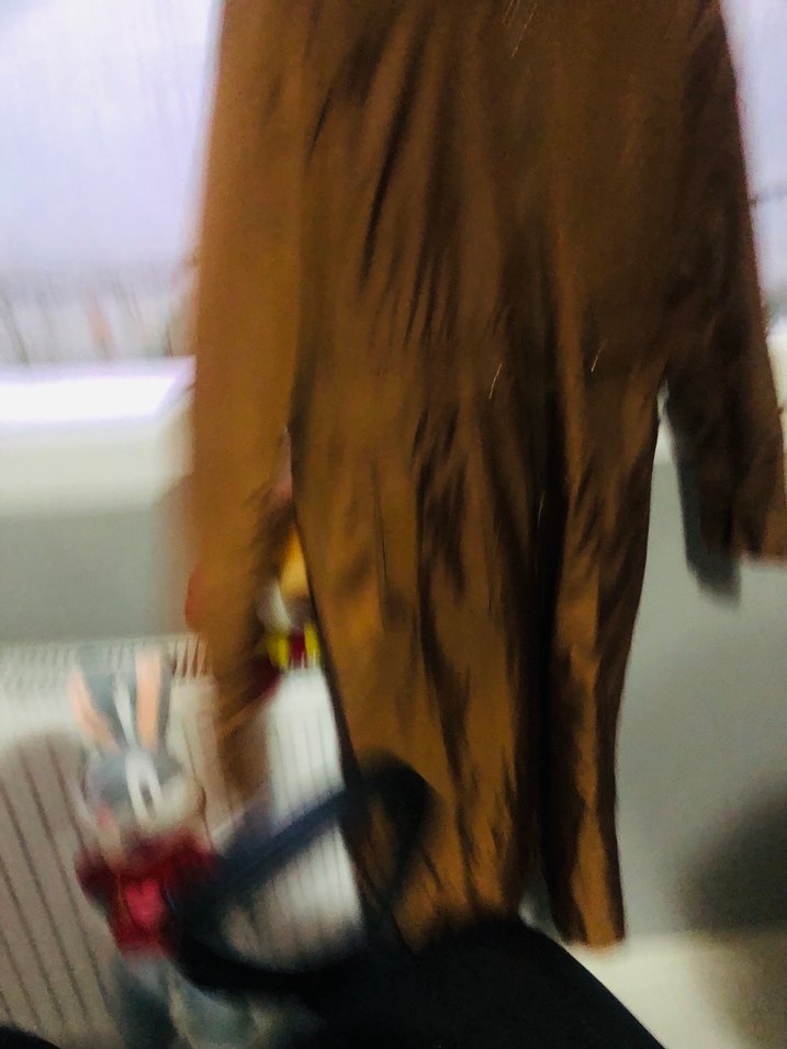 Kahverengi Uzun Kadın Ceket Kürklü - Görsel 2