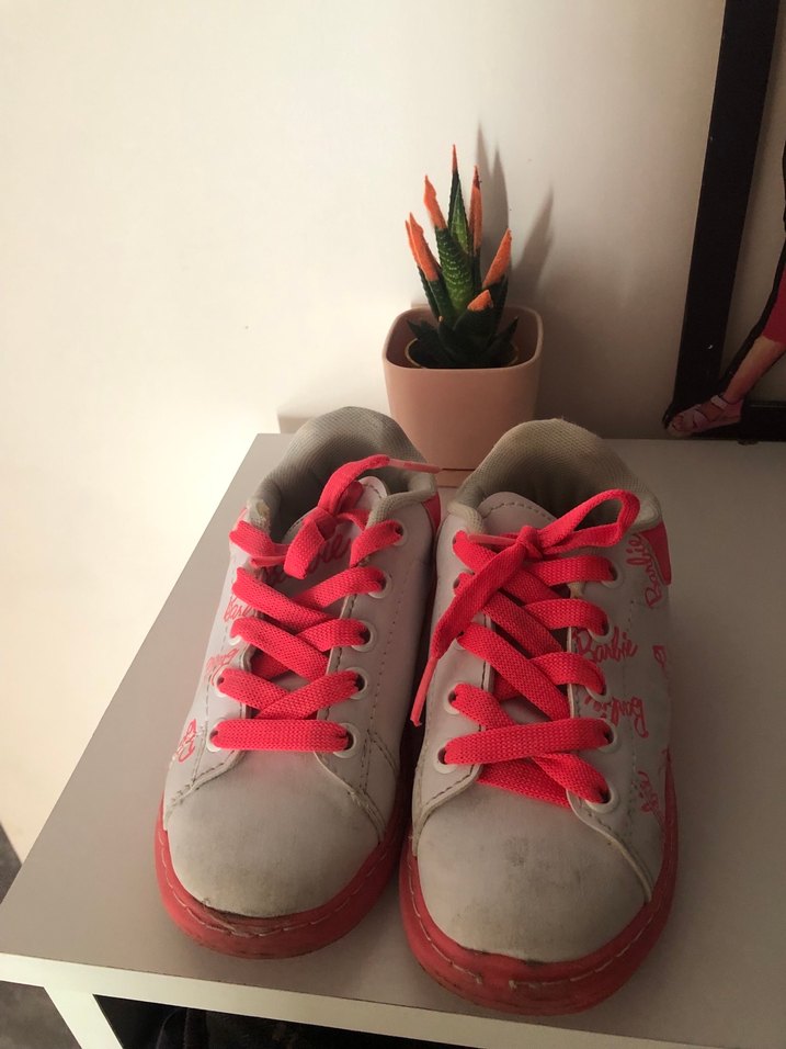 Kız Çocuk Pembe Barbie Baskılı Spor Ayakkabı - Görsel 5