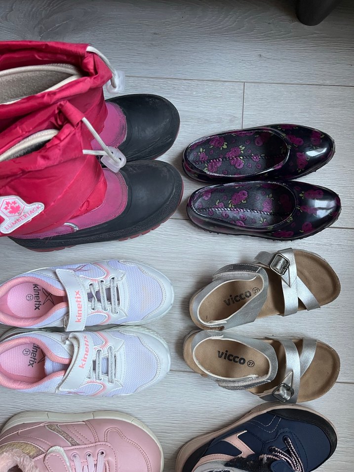 Kız Çocuk Pembe Cırt Cırtlı Spor Ayakkabı - Görsel 3