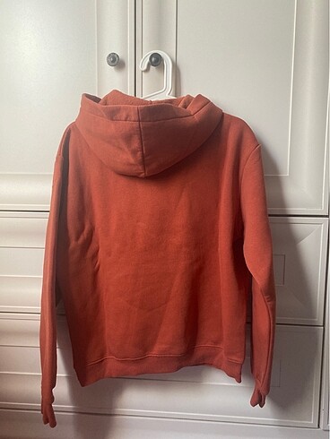 m Beden turuncu Renk kiremit rengi hoodie