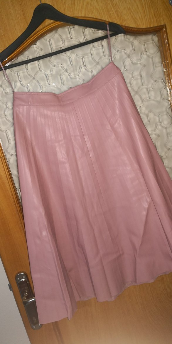 Pembe Pilili Uzun Kadın Etek - Görsel 2