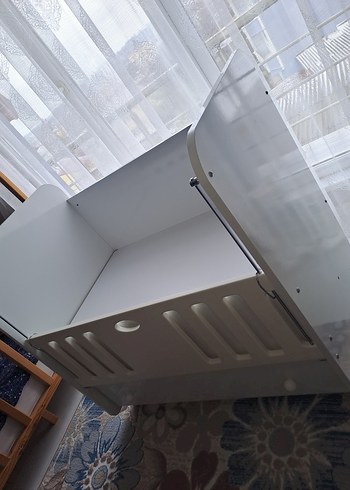 Beyaz ahşap beşik - Görsel 3