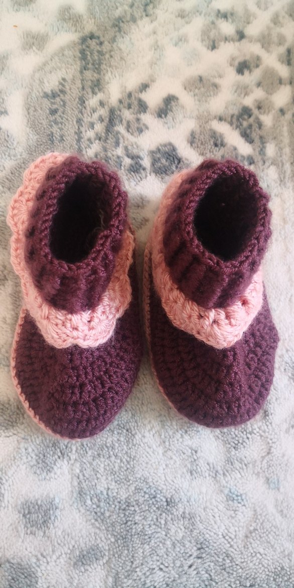 Örgü Kız Bebek Patik - Görsel 2