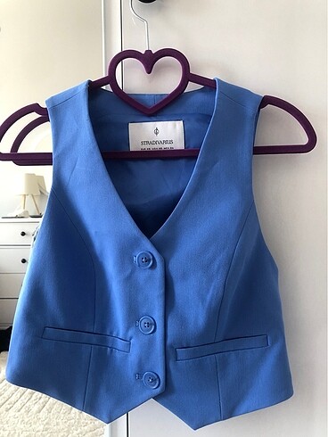 Stradivarius mavi yelek xs