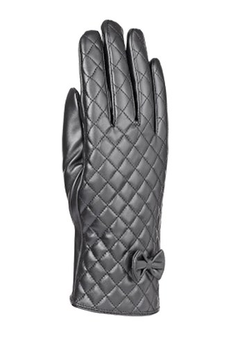 Ekose Detaylı Siyah Deri Biker Eldiven - Görsel 3