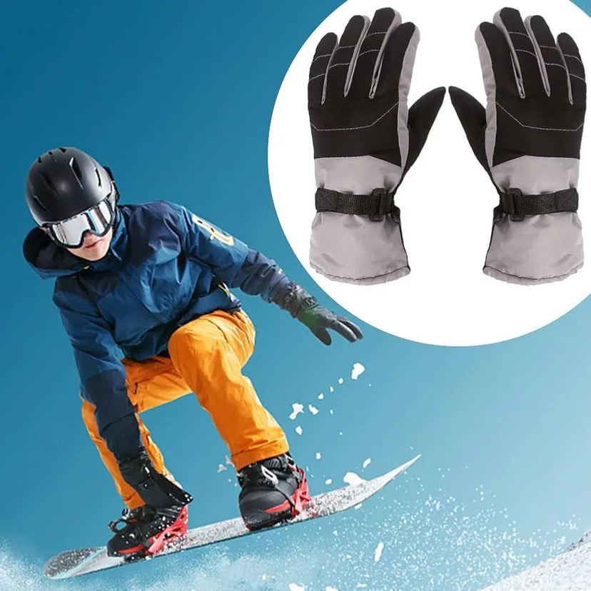 Kırmızı Erkek Kayak Eldiveni - Görsel 3