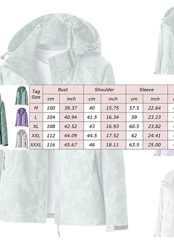 Yaprak desenli çift Ceketli Mont - Görsel 2