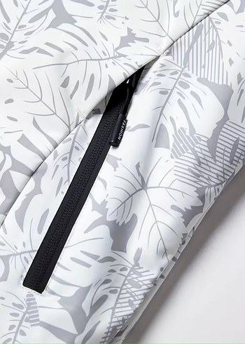 Yaprak desenli çift Ceketli Mont - Görsel 4