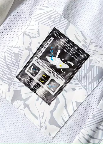 Yaprak desenli çift Ceketli Mont - Görsel 5