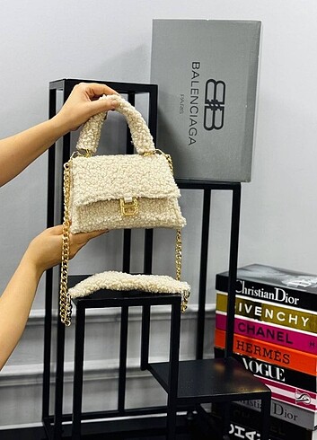 Beden siyah Renk Balenciaga hourglass plush winter collection