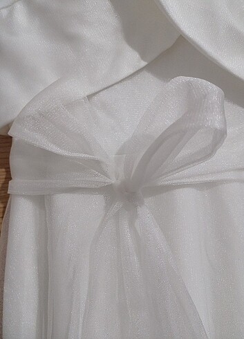 s Beden beyaz Renk Beyaz tül abiye elbise