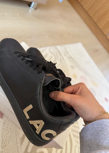 Lacoste Siyah Deri kadın Spor Ayakkabı - Görsel 8