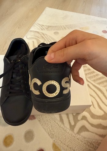 Lacoste Siyah Deri kadın Spor Ayakkabı - Görsel 7