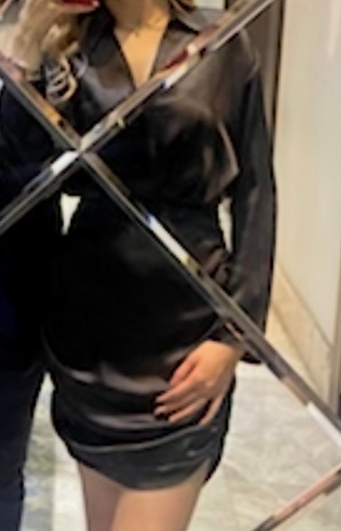 Siyah saten zara elbise s bedeb - Görsel 2