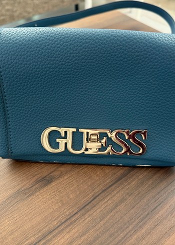 Mavi Deri GUESS Çanta - Görsel 3