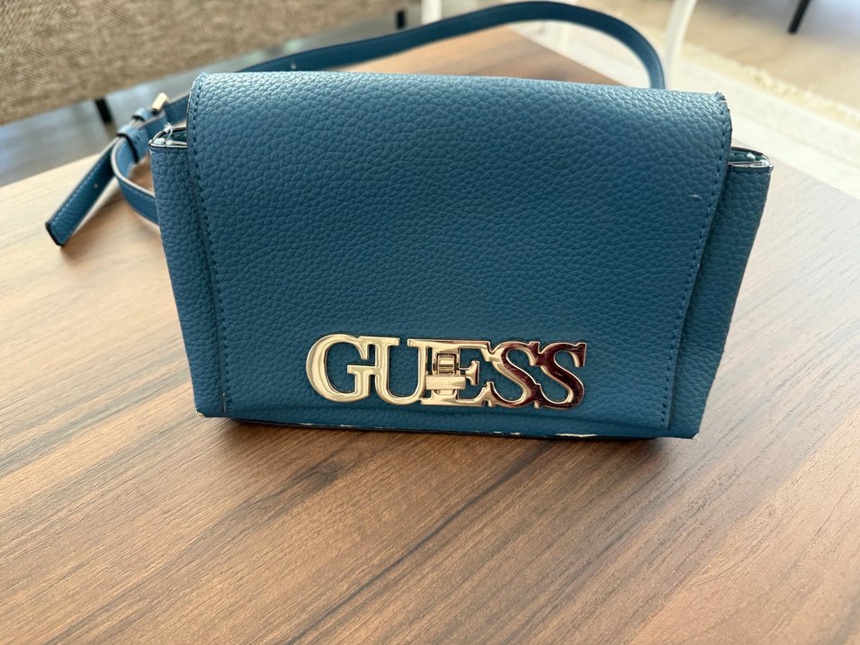 Mavi Deri GUESS Çanta - Görsel 3