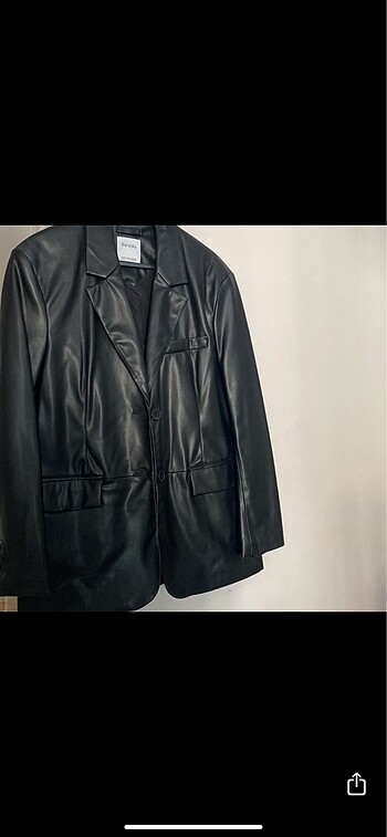 BERSHKA DERİ BLAZER CEKET