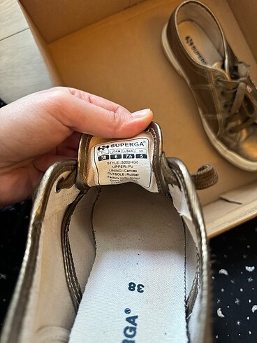 38 Beden altın Renk Superga kadın ayakkabısı