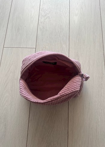 Pembe Süet Bohem Makyaj Çantası - Görsel 4