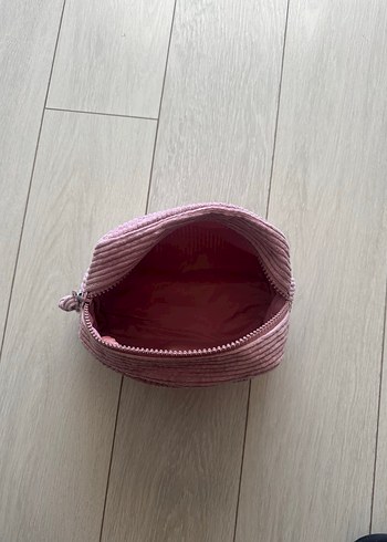 Pembe Süet Bohem Makyaj Çantası - Görsel 3