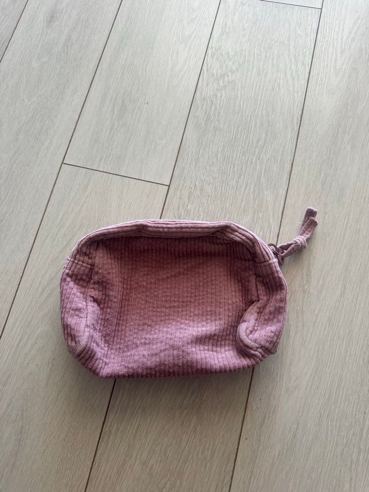 Pembe Süet Bohem Makyaj Çantası - Görsel 2