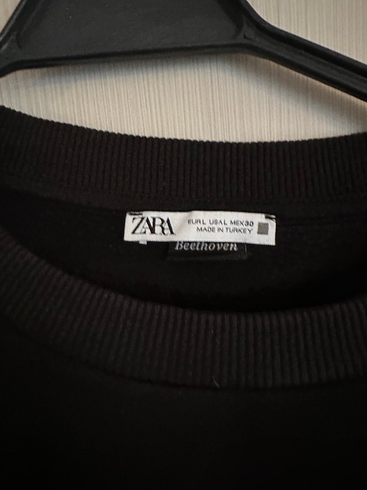 Siyah Baskılı Kadın Sweatshirt - Görsel 3