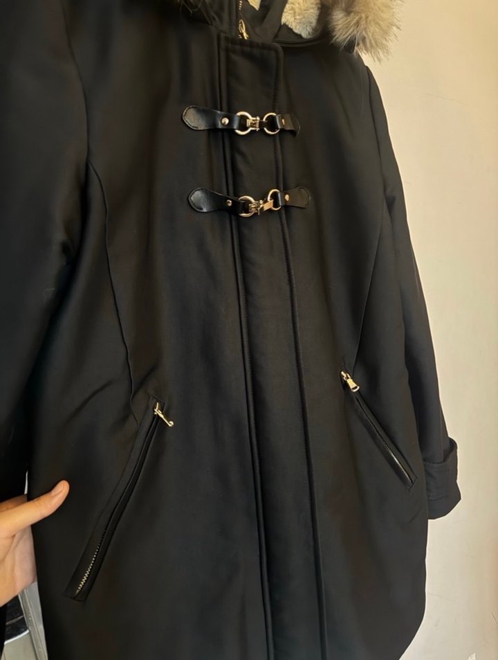 Mango Kışlık Kürklü Mont - Görsel 4