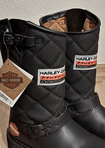 Harley Davidson Laconia Diyah Deri Tokalı Kadın Bot - Görsel 3