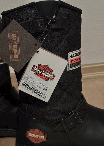 Harley Davidson Laconia Diyah Deri Tokalı Kadın Bot - Görsel 8