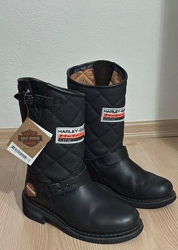 Harley Davidson Laconia Diyah Deri Tokalı Kadın Bot - Görsel 7