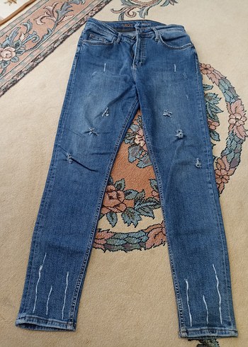Kadın Mavi Denim Kot Pantolon