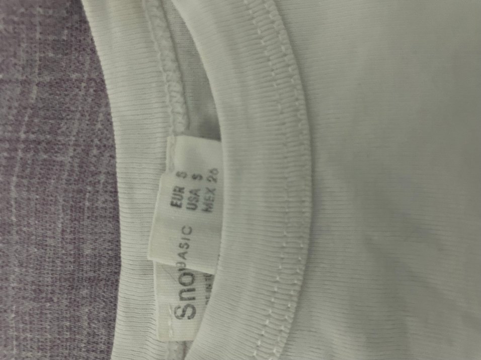 Beyaz Baskılı crop - Görsel 2