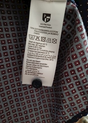 U.S. Polo Assn. Bordo Desenli Kadın Gömlek - Görsel 3