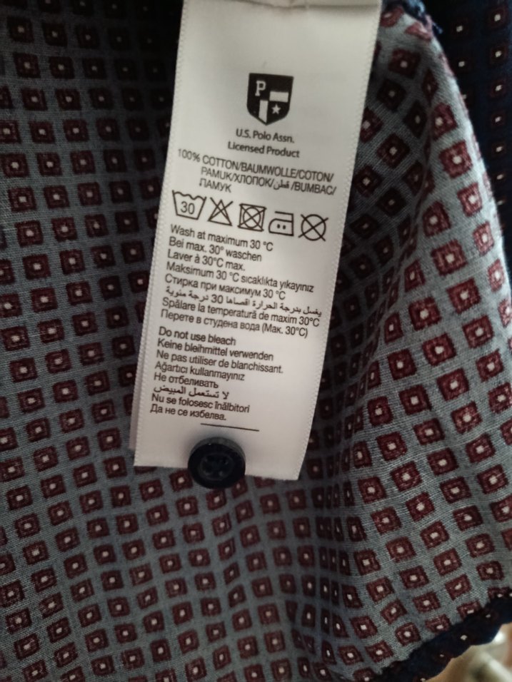 U.S. Polo Assn. Bordo Desenli Kadın Gömlek - Görsel 3