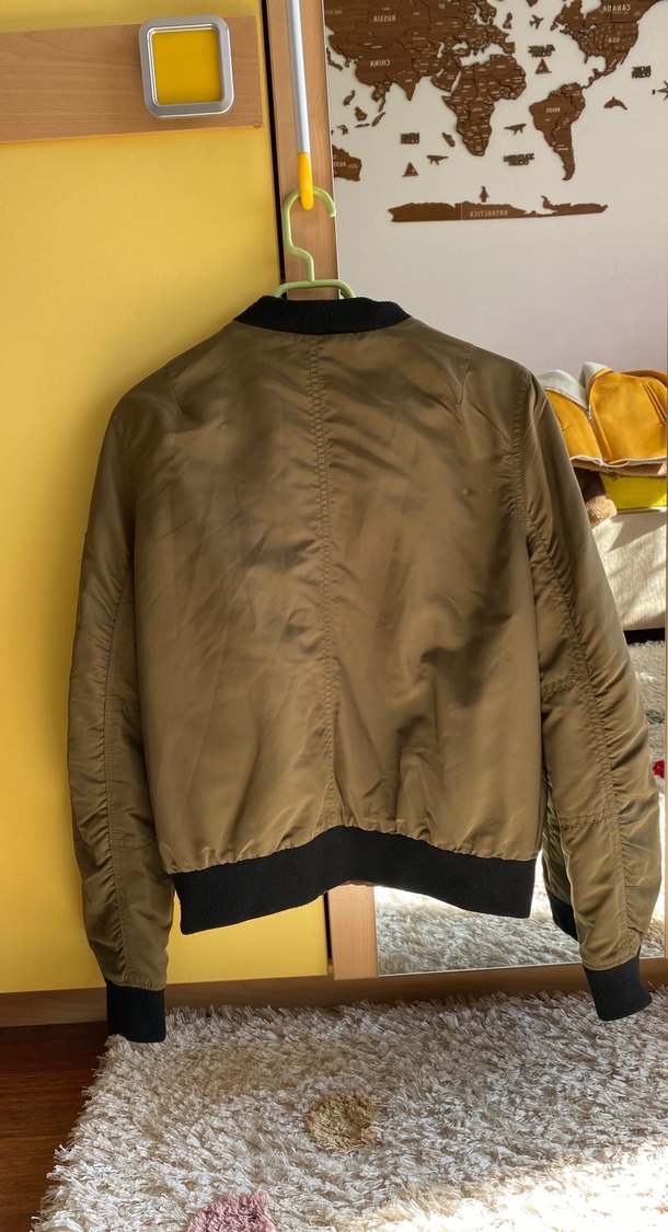 Kahverengi Fermuarlı Kadın Street Wear Ceket - Görsel 3